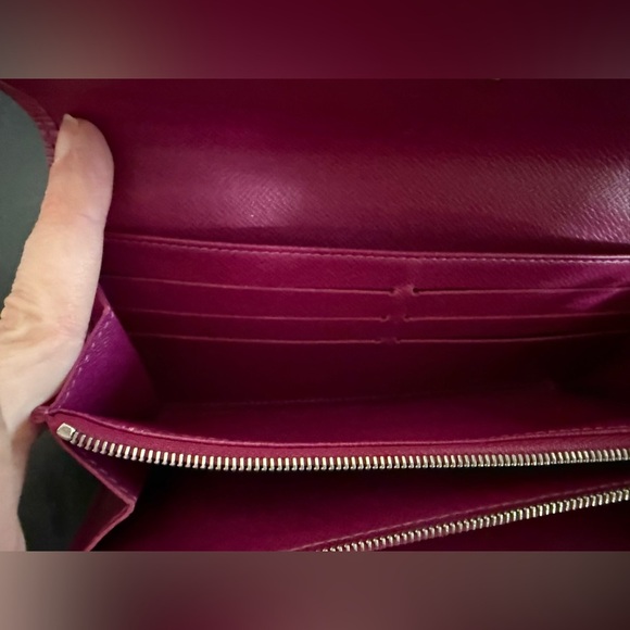LOUIS VUITTON Portefeuille Sarah Long Wallet M60317 Epi Fuchsia Pink LV - Picture 7 of 13